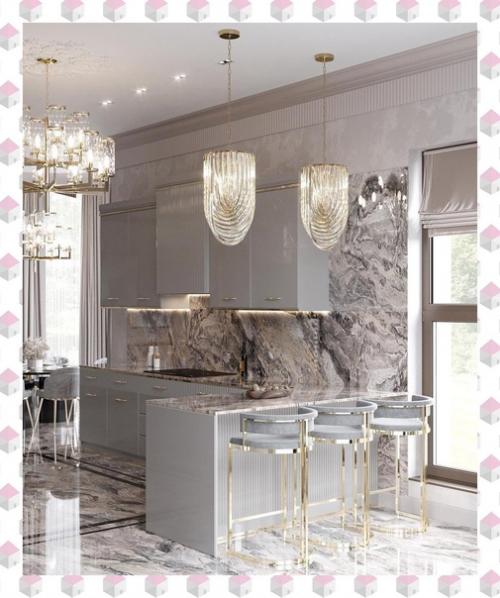 Интерьер кухни в загородном доме. 04