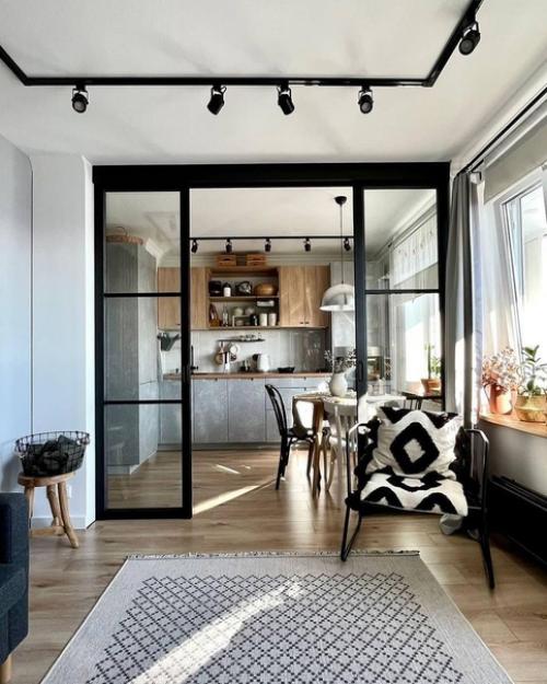 Квартира с несколькими видами зонирования.