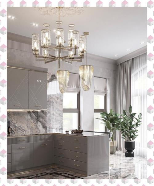 Интерьер кухни в загородном доме. 02