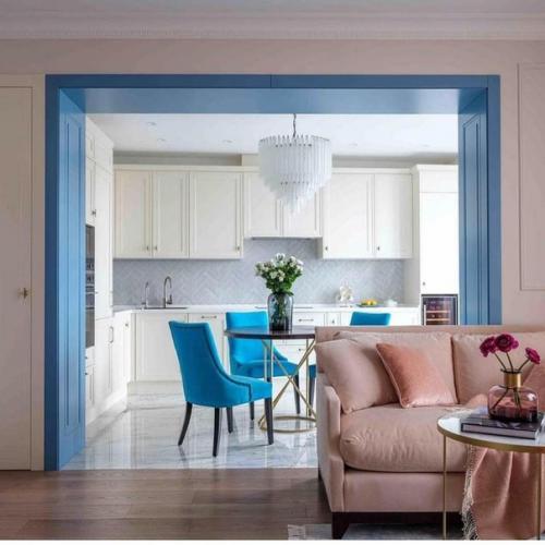 Кухня - гостиная в стиле неоклассика. 01