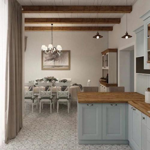 Потрясающие проект кухни в стиле Прованс. 04