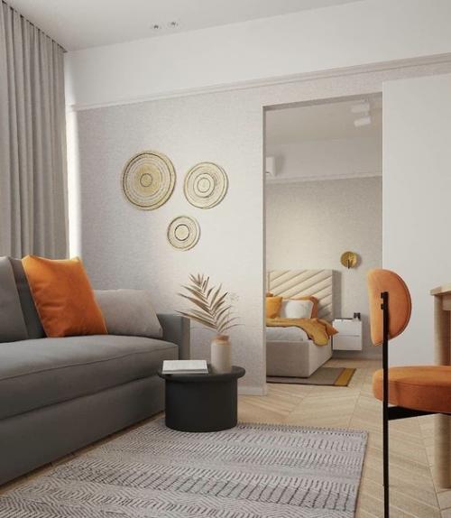 Проект небольшой квартиры с яркими акцентами. 04