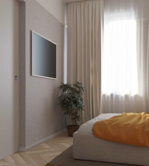 Проект небольшой квартиры с яркими акцентами. 03