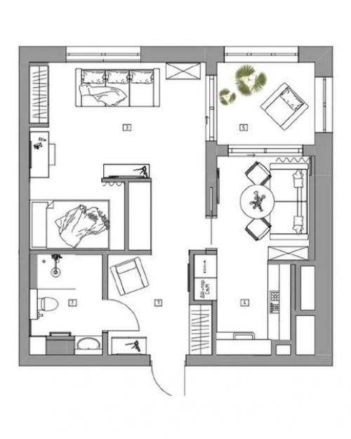 Квартира, общей площадью - 50 кв. 09