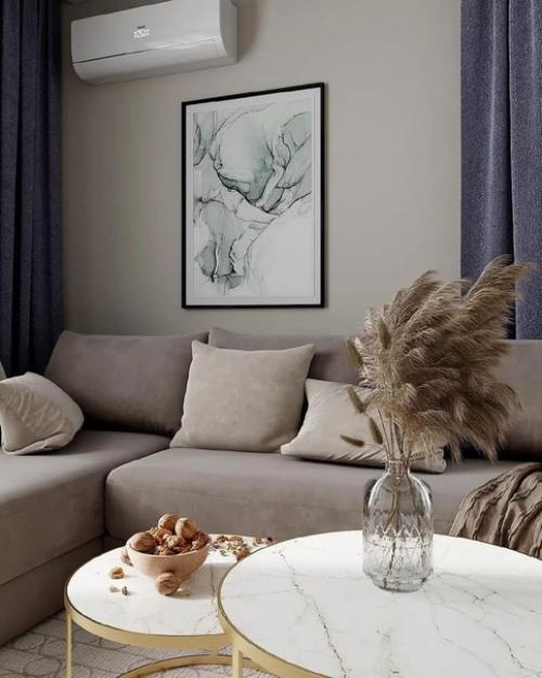 Замечательная гостиная с рабочей зоной. 06