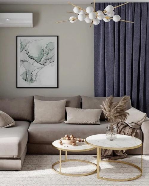 Замечательная гостиная с рабочей зоной. 05