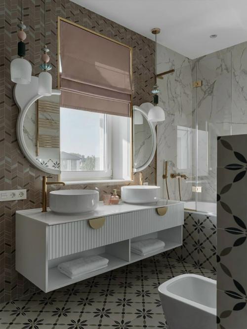 Современный и функциональный загородный дом с элементами классики и яркими акцентами сочетает в себе удобство, гармонию и выразительный дизайн. 03