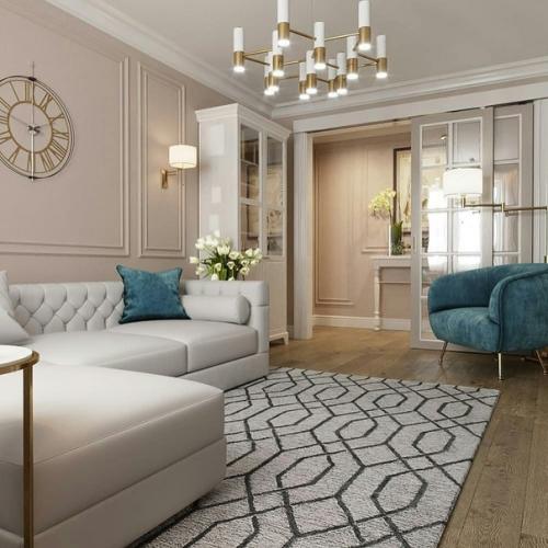 Проект квартиры в стиле современная классика. 04