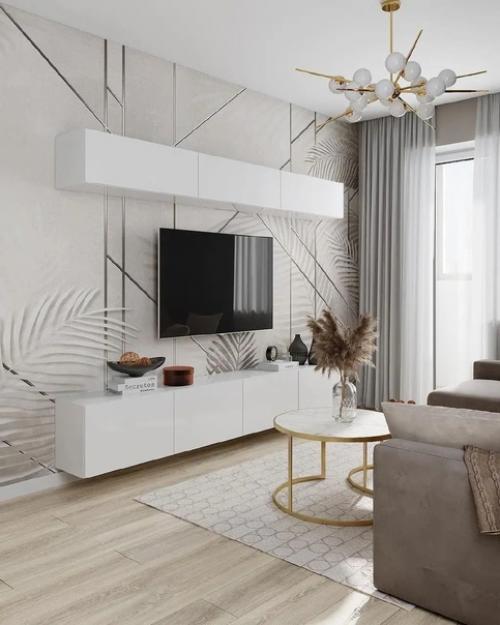 Замечательная гостиная с рабочей зоной. 07