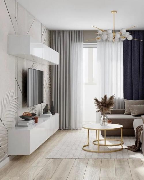 Замечательная гостиная с рабочей зоной. 03