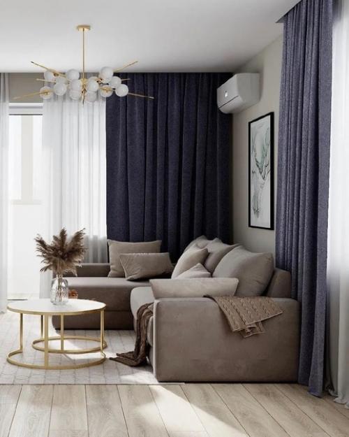 Замечательная гостиная с рабочей зоной. 04