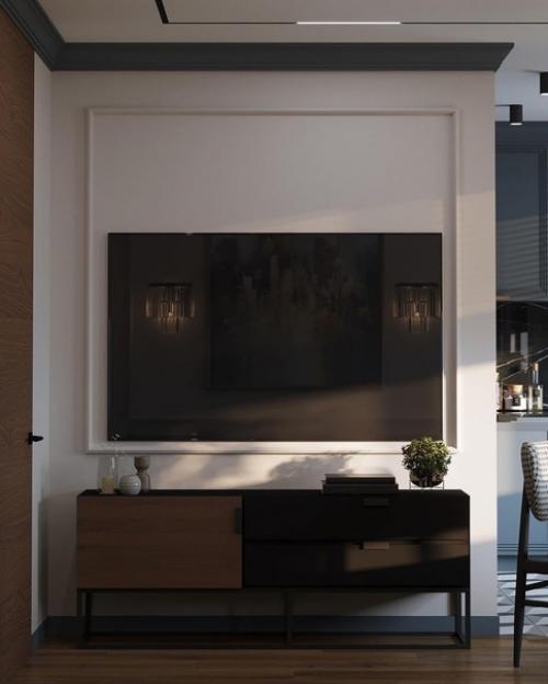 Кухня - гостиная площадью 14 кв. 08