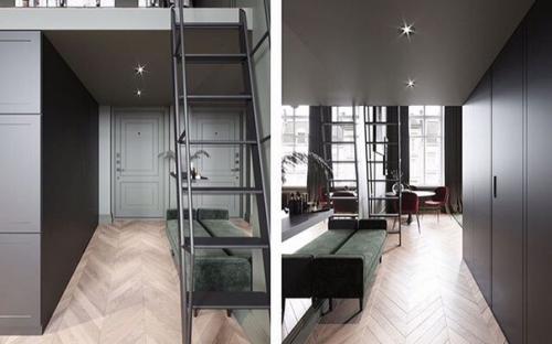 Небольшая квартира с очень высокими потолками. 07