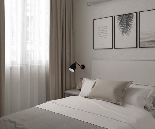 Интерьер квартиры. Нейтральные оттенки уютное воздушное пространство создают. 05