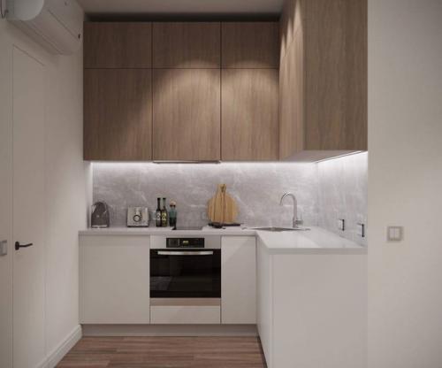 Интерьер квартиры. Нейтральные оттенки уютное воздушное пространство создают.