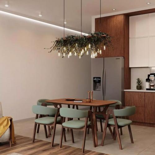 Интерьер кухни - гостиной в эко - стиле. 04