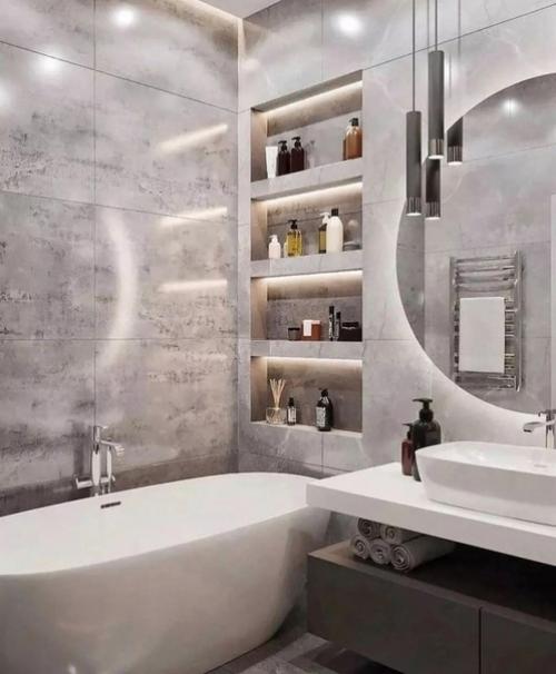 Красивый интерьер ванной комнаты.