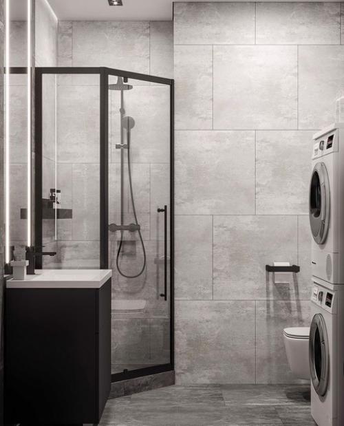 Проект ванной комнаты, площадью - 3, 8 кв. 01