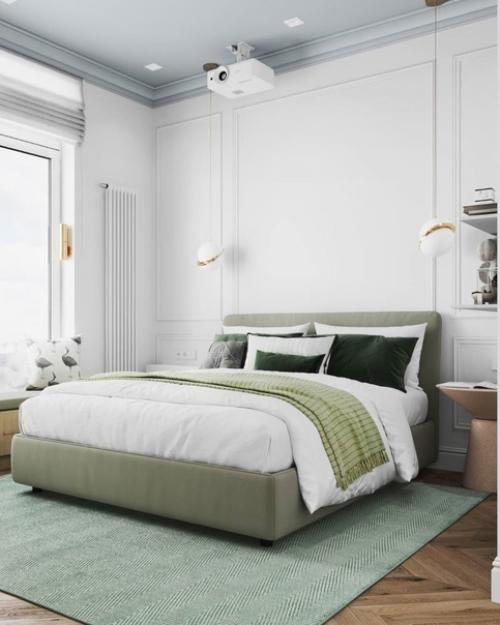 Приглушенные оттенки отлично сочетаются с натуральным деревом и вместе создают уютную атмосферу. 07