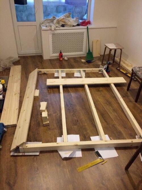 Кровать своими руками собрал!