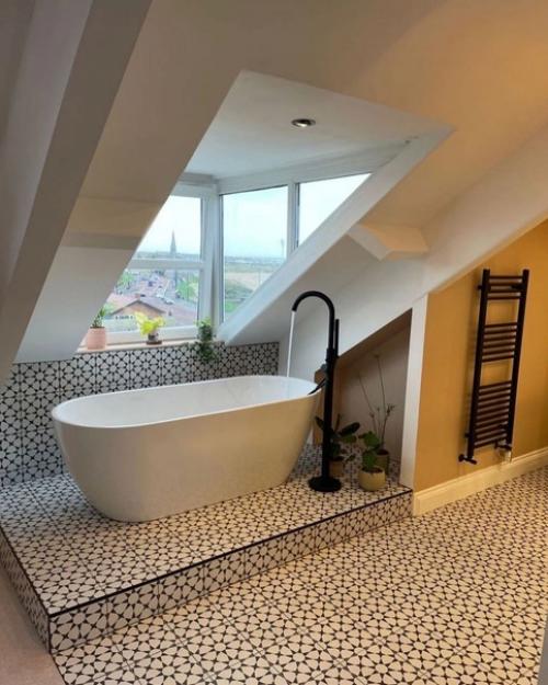 Санузел на мансардном этаже.