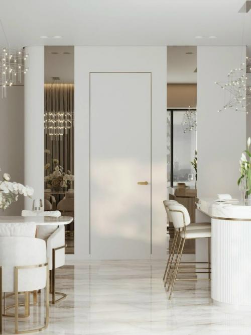 Эта кухня - гостиная оформлена в современном стиле, где каждая деталь продумана для комфорта и гармонии. 05