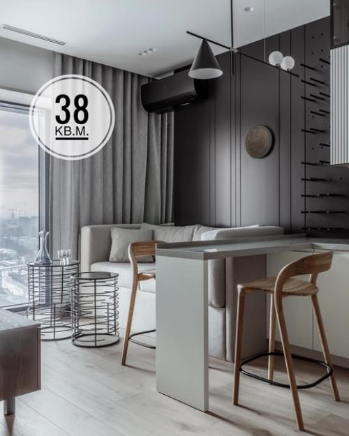 Проект квартиры, площадью 38 м 2.