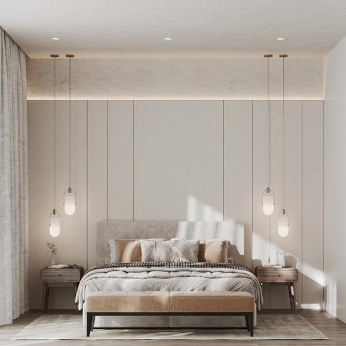 Спальня, которая располагает к отдыху и наслаждению роскошными видами.