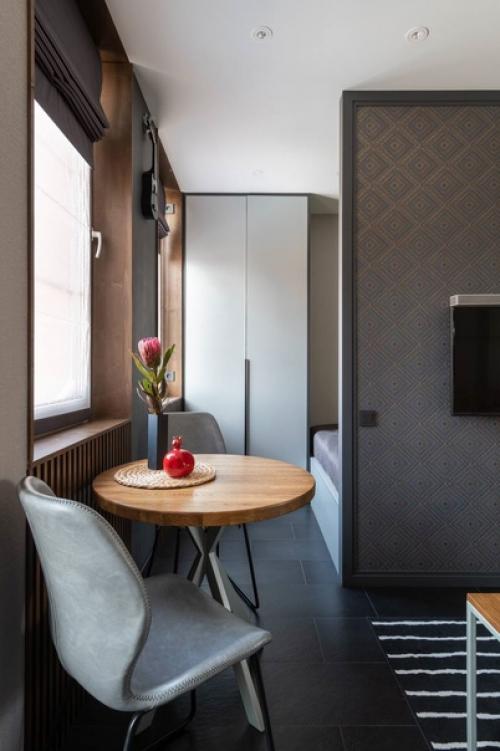 Стильный дизайн небольшого пространства, площадью 23 кв. 03