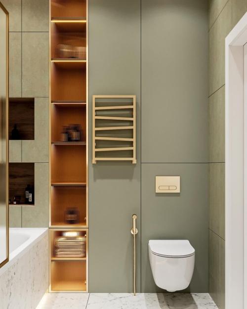 Красивая ванная комната, которая обволакивает своим теплом ….