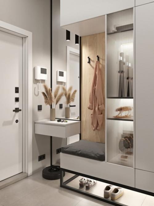 Трехкомнатная квартира. Уютное пространство с множеством мест для хранения вещей. 09