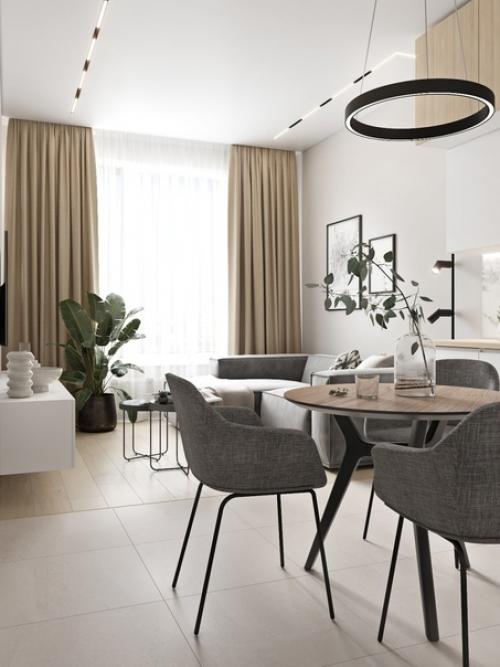 Трехкомнатная квартира. Уютное пространство с множеством мест для хранения вещей. 01