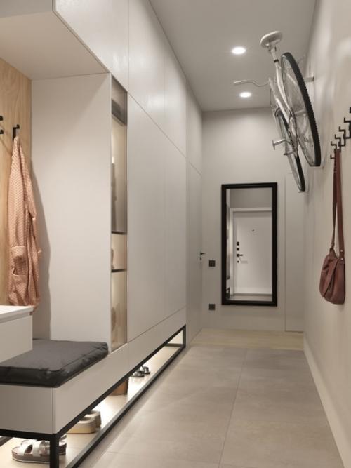 Трехкомнатная квартира. Уютное пространство с множеством мест для хранения вещей. 08