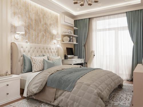 Спальня с балконом, площадью 15.