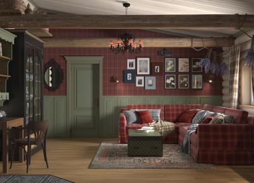 Комната отдыха в небольшой бане. 01