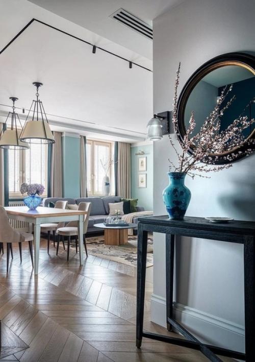 Квартира в тонах мятного мохито и площадью: 105 кв. 03