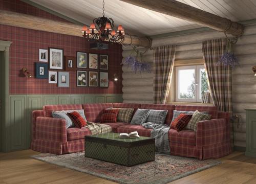 Комната отдыха в небольшой бане.