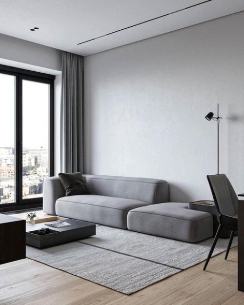 Лаконичный минимализм в дизайне квартиры, площадью - 83 кв. 09