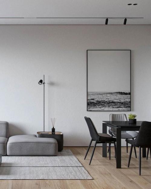 Лаконичный минимализм в дизайне квартиры, площадью - 83 кв. 06