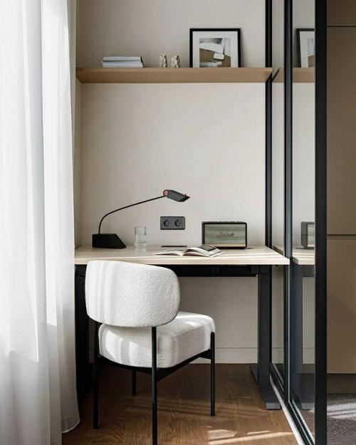 Квартира в спокойной бежевой гамме стала уютным и гармоничным пространством для молодой семьи. 05