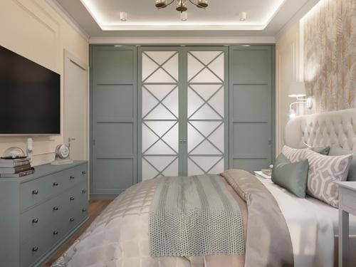 Спальня с балконом, площадью 15. 01