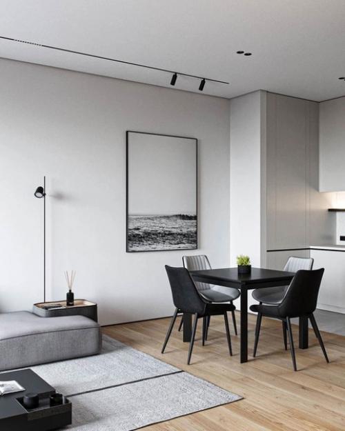 Лаконичный минимализм в дизайне квартиры, площадью - 83 кв. 02