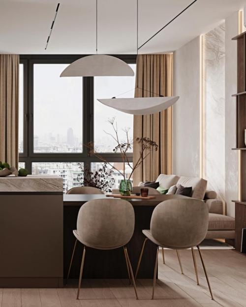 Такая светлая, просторная и легкая зона гостиной станет настоящим украшением квартиры. 02