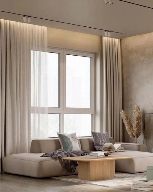 Дизайн интерьера кухни - гостиной, площадью 25 кв. 02