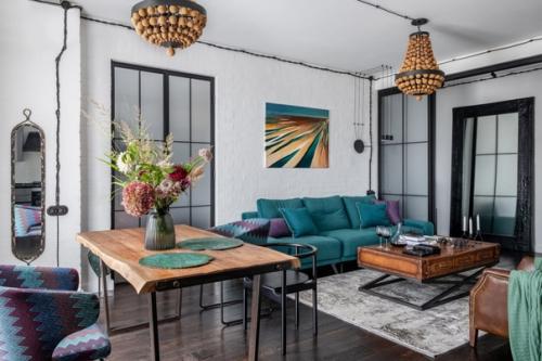 Необычная двушка в стиле лофт - сафари в Сталинке. 07