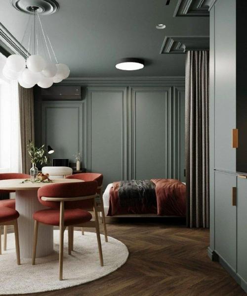 Яркий и динамичный проект квартиры - студии площадью 30 кв. 02