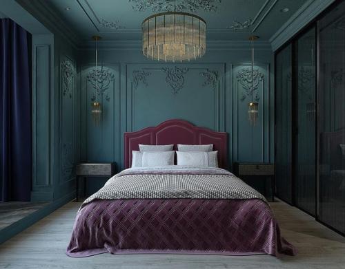 Спальня в классическом стиле.