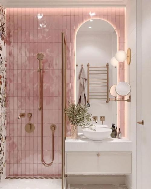 Ванная комната в нежной цветовой гамме. 01