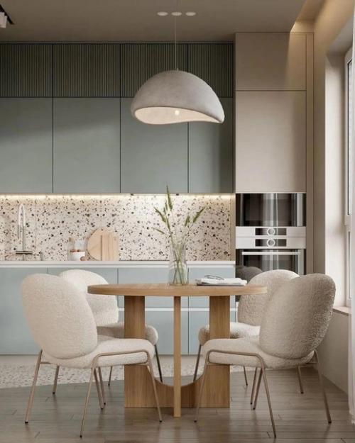 Дизайн интерьера кухни - гостиной, площадью 25 кв. 03