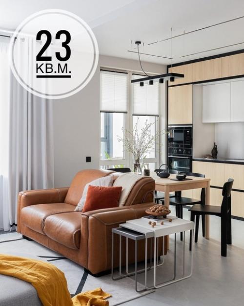 Кухня - гостиная, общей площадью - 23, 7 кв.